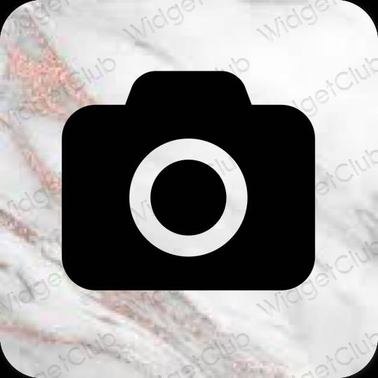 Estetik hitam Camera ikon aplikasi