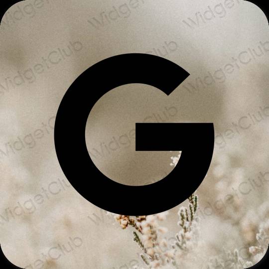 Aesthetic black Google app icons