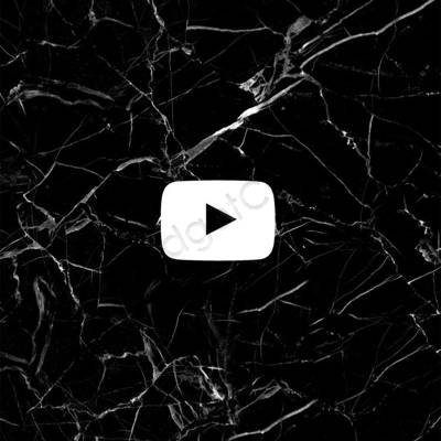 Естетичний чорний Youtube значки програм
