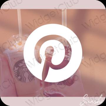 Esthetische Pinterest app-pictogrammen