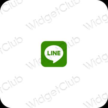 Icônes d'application LINE esthétiques