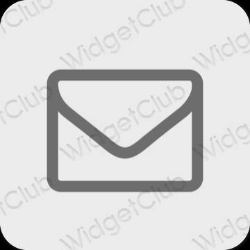 Estetické sivá Mail ikony aplikácií