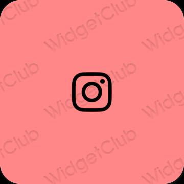 Esteetiline roosa Instagram rakenduste ikoonid