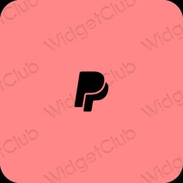 Estético rosa Paypal ícones de aplicativos