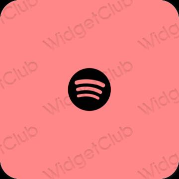 Естетичен розово Spotify икони на приложения
