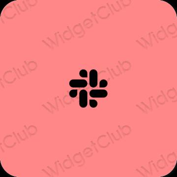 Estetisk rosa Slack app ikoner