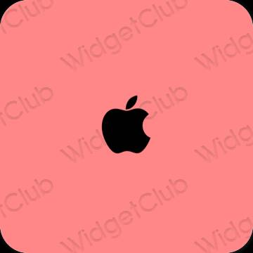 Estetický růžový Apple Store ikony aplikací
