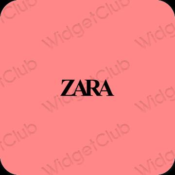 Естетичен розово ZARA икони на приложения