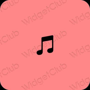 Aesthetic pink Apple Music app icons