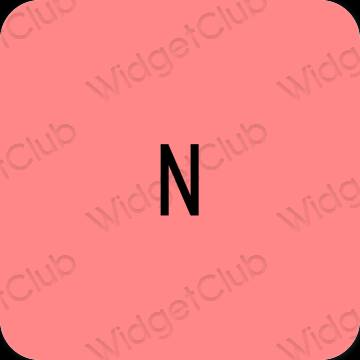Естетичен розово Netflix икони на приложения