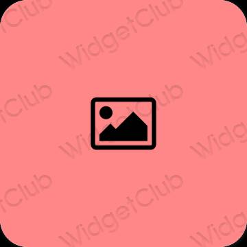 Estetický růžový Photos ikony aplikací