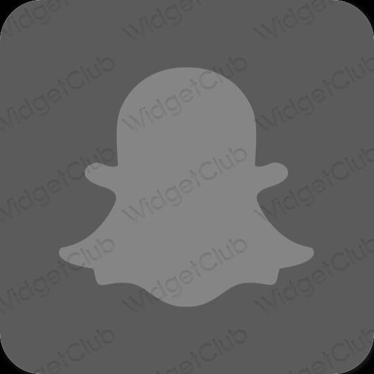 Estetyka szary snapchat ikony aplikacji
