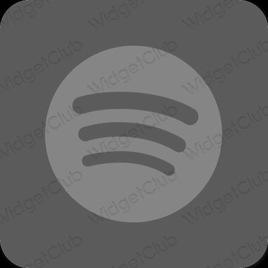 Estetic gri Spotify pictogramele aplicației