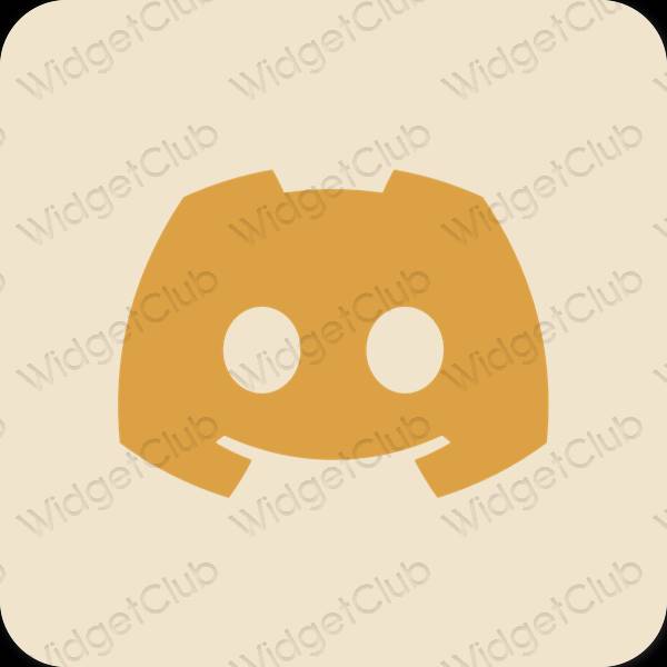 Esthétique beige discord icônes d'application