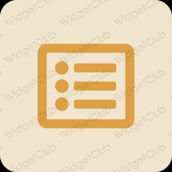 Stijlvol beige Reminders app-pictogrammen