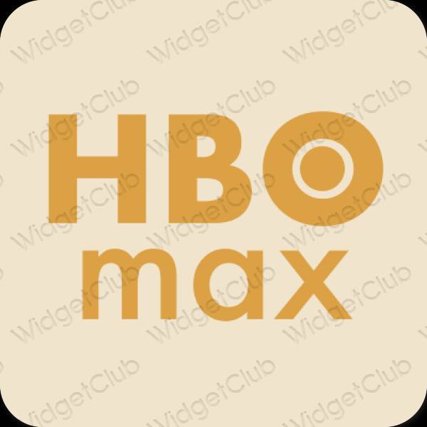 زیبایی شناسی رنگ بژ HBO MAX آیکون های برنامه