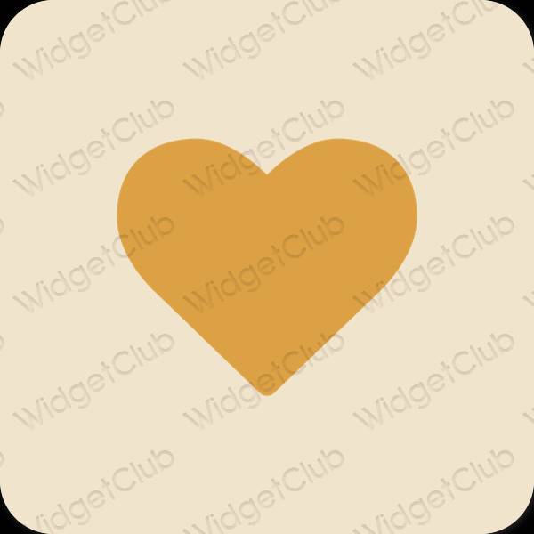 Esthétique beige amazon music icônes d'application