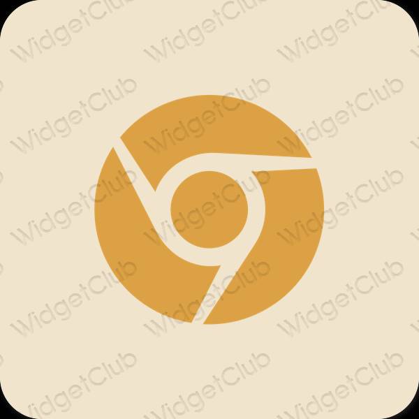 Estetico beige Chrome icone dell'app