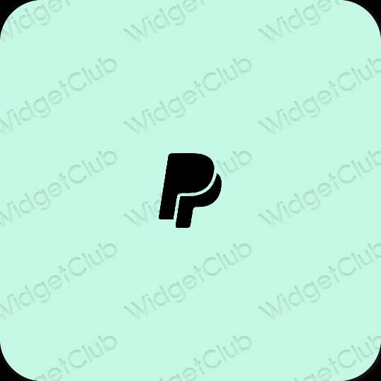 Estético azul pastel Paypal ícones de aplicativos