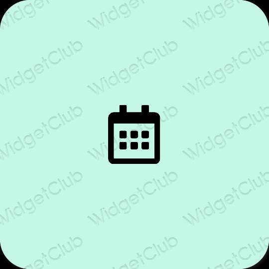Stijlvol pastelblauw Calendar app-pictogrammen