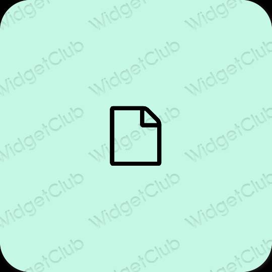 Æstetisk pastel blå Notes app ikoner