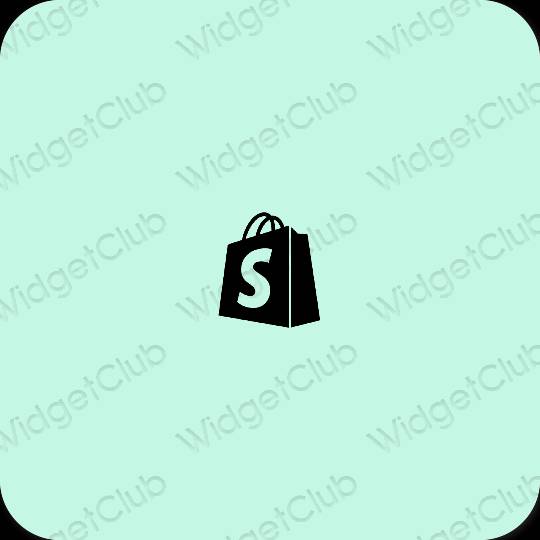审美的 淡蓝色 Shopify 应用程序图标