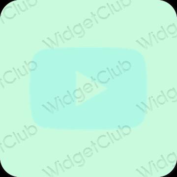 Esztétika pasztell kék Youtube alkalmazás ikonok