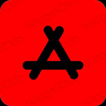 Estetik merah AppStore ikon aplikasi
