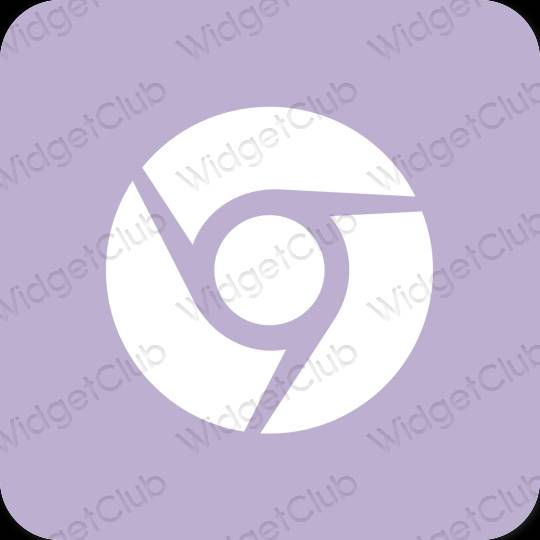 Естетичний фіолетовий Chrome значки програм