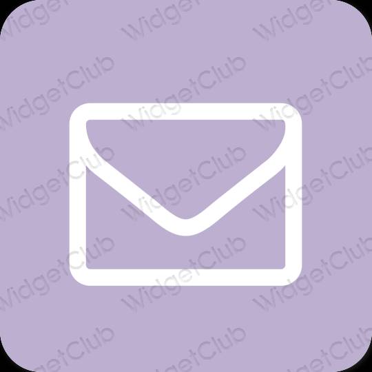 Estetyka pastelowy niebieski Mail ikony aplikacji