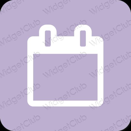 Estetis ungu Calendar ikon aplikasi