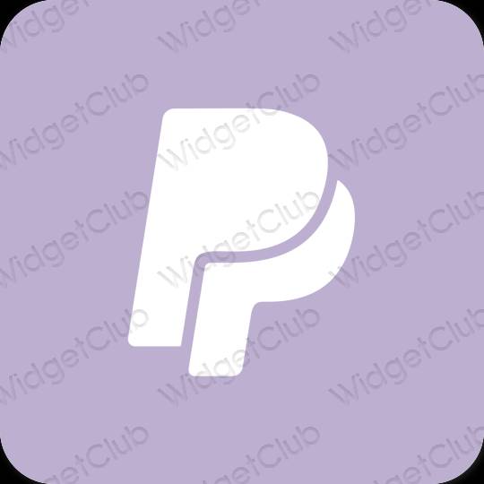 Esthétique mauve Paypal icônes d'application