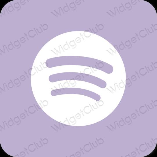 Estetický nachový Spotify ikony aplikací