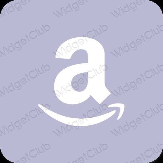 Esteetiline lilla Amazon rakenduste ikoonid