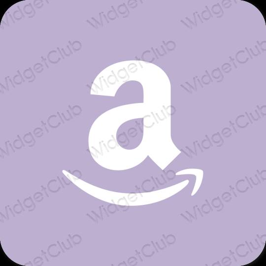 Esteettinen violetti Amazon sovelluskuvakkeet