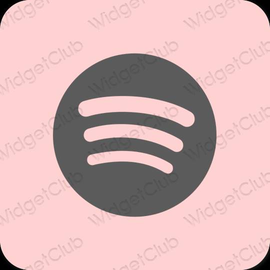 Stijlvol roze Spotify app-pictogrammen
