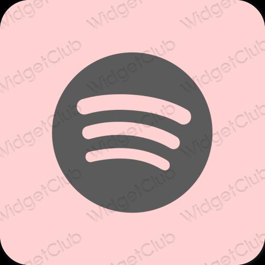 Aesthetic pink Spotify app icons