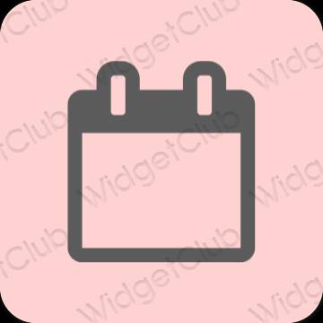 Estético rosa Calendar iconos de aplicaciones