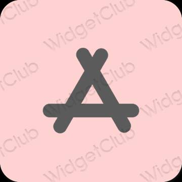 Estetik merah jambu AppStore ikon aplikasi