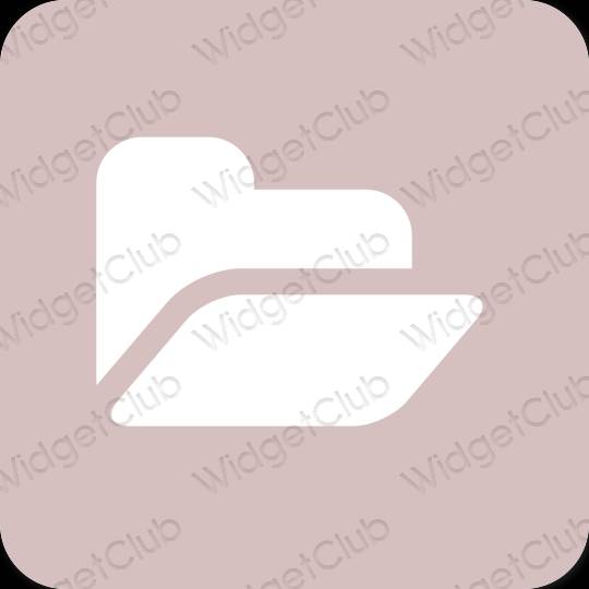 Ästhetisch Pastellrosa Files App-Symbole
