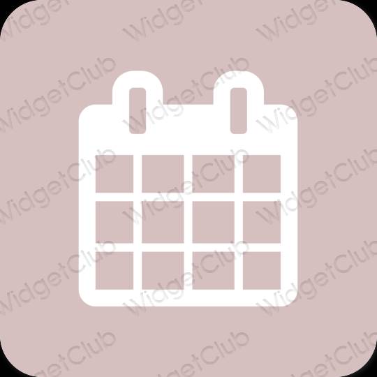 Estetik pembe Calendar uygulama simgeleri