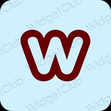 Естетски пастелно плава Weebly иконе апликација
