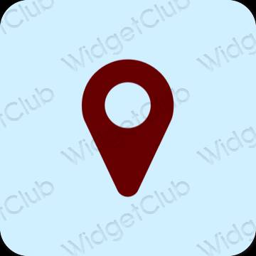 미적인 보라색 Map 앱 아이콘