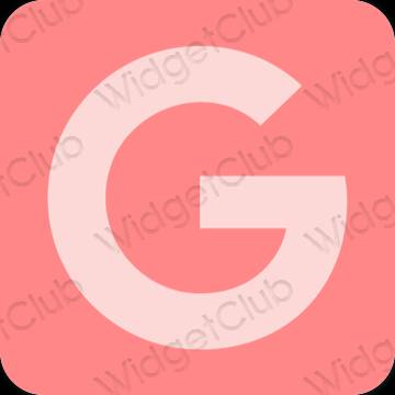 Αισθητικός ροζ Google εικονίδια εφαρμογών