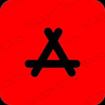 Estetický Červené AppStore ikony aplikací