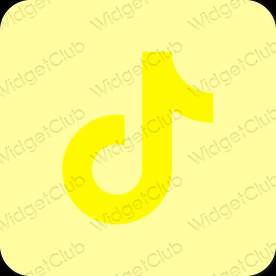 Æstetisk gul TikTok app ikoner