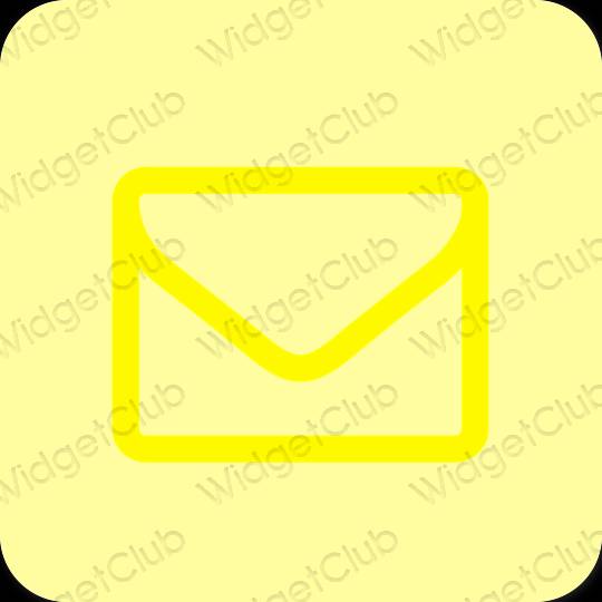 Estético amarelo Mail ícones de aplicativos