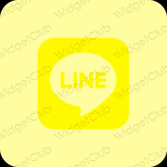 Estetis kuning LINE ikon aplikasi