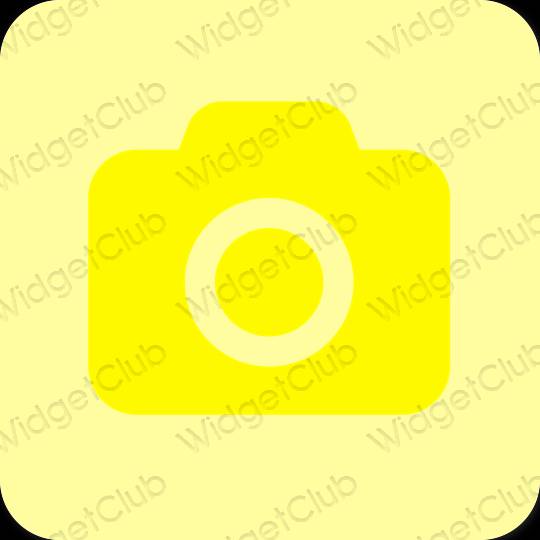 審美的 黃色的 Camera 應用程序圖標