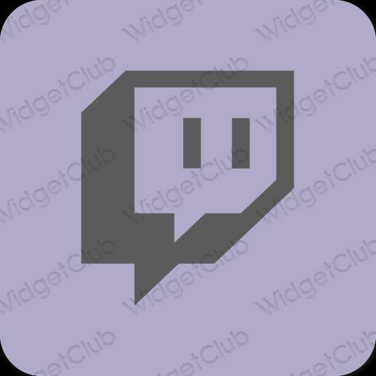 Estetický nachový Twitch ikony aplikací